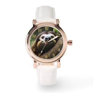 Brown Fuzzy Sloth, dames horloge