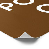 Brown Garder le calme et Poster sur l'affiche (Coin)