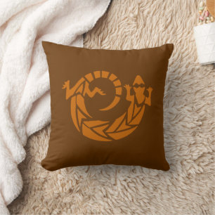 Brown Gecko Southwestern Pillow Kussen