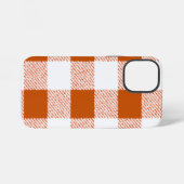 Brown Gingham Check Pattern iPhone Hoesje (Achterkant horizontaal)