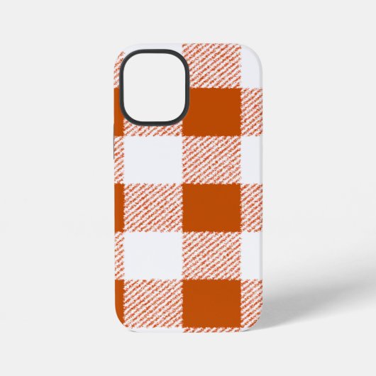 Brown Gingham Check Pattern iPhone Hoesje (Achterkant)