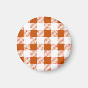 Brown Gingham Check Pattern Magneet
