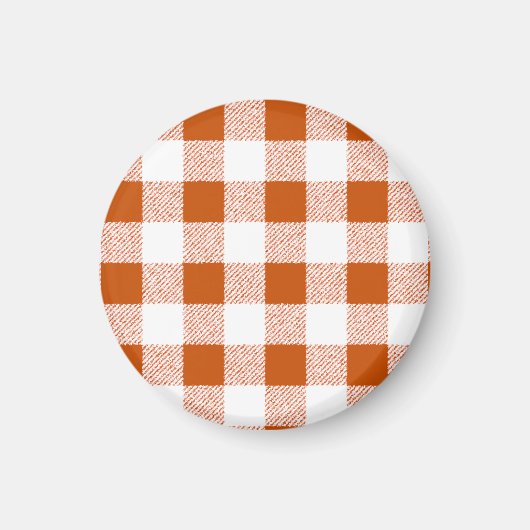 Brown Gingham Check Pattern Magneet (Voorkant)