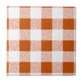 Brown Gingham Check Pattern Tegeltje (Voorkant)