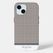 Brown Gingham Custom Samsung Case-Mate iPhone Case (Achterkant)