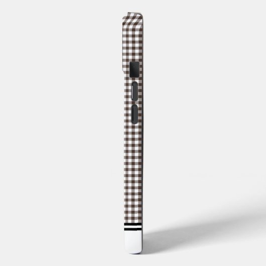 Brown Gingham Custom Samsung Case-Mate iPhone Case (Achterkant / Links)
