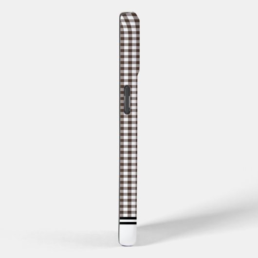 Brown Gingham Custom Samsung Case-Mate iPhone Case (Achterkant / Rechts)
