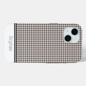 Brown Gingham Custom Samsung Case-Mate iPhone Case (Achterkant (horizontaal))