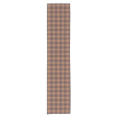 Brown Gingham Herfst Autumn Korte Tafelloper (Voorkant)