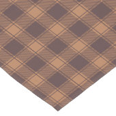 Brown Gingham Herfst Autumn Korte Tafelloper (Hoek)