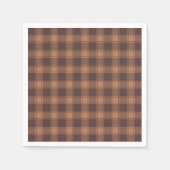 Brown Gingham Herfst Autumn Servet (Voorkant)