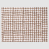Brown Gingham Plaid Waterverf Trendy Tissuepapier (Voorkant)