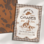 Brown Gingham Rope Rodeo Invitation