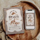 Brown Gingham Rope Rodeo Invitation