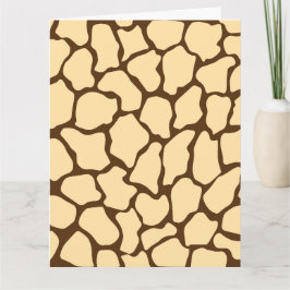 Brown Giraffe Pattern – Minimal Animal Print Kaart