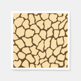 Brown Giraffe Pattern – Minimal Animal Print Servet