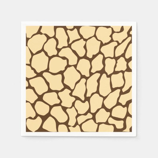 Brown Giraffe Pattern – Minimal Animal Print Servet (Voorkant)