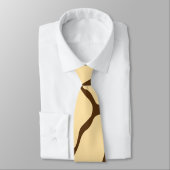 Brown Giraffe Pattern – Minimal Animal Print Stropdas (Gebonden)