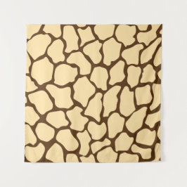 Brown Giraffe Pattern – Minimal Animal Print Wandkleed