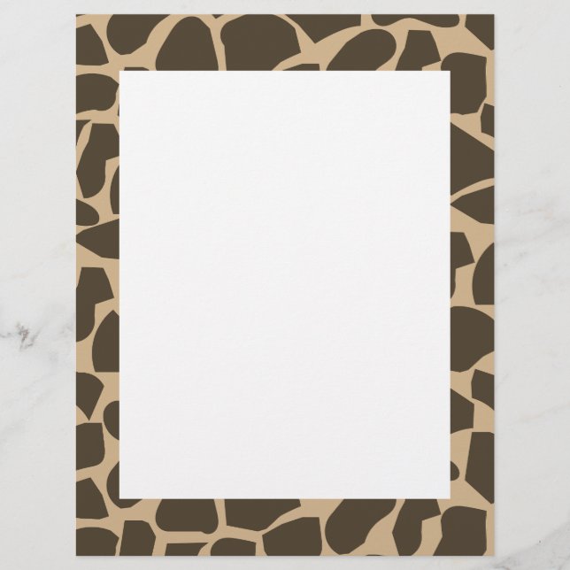 Brown Giraffe Pattern Print (Voorkant)