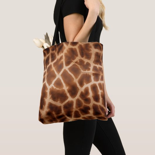 Brown Giraffe Print Draagtas (Dichtbij)