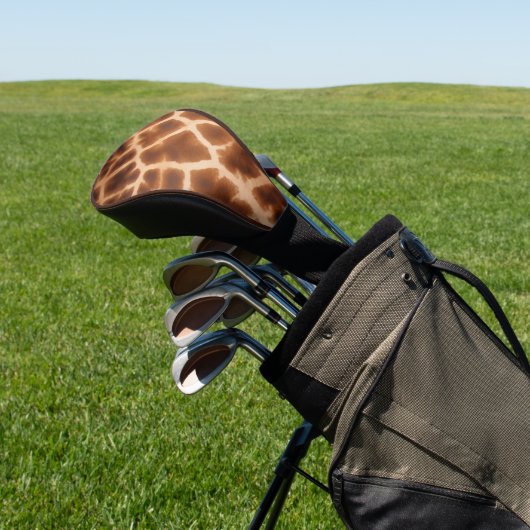 Brown Giraffe Print Golfheadcover (Insitu)