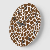 Brown Giraffe Print Grote Klok (Hoek)