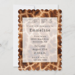 Brown Giraffe Print Kaart