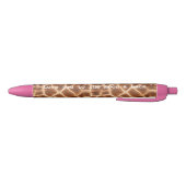 Brown Giraffe Print Zwarte Inkt Pen (Bodem)