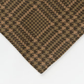 Brown Glen Check Houndstooth Pset Pattern Fleece Deken (Hoek)