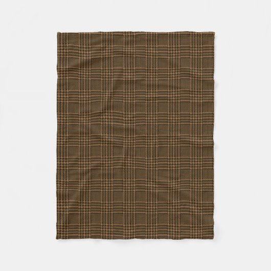 Brown Glen Check Houndstooth Pset Pattern Fleece Deken (Voorkant)