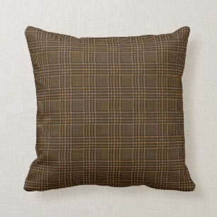 Brown Glen Check Houndstooth Pset Pattern Kussen