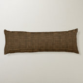Brown Glen Check Houndstooth Pset Pattern Lichaamskussen (Achterkant)