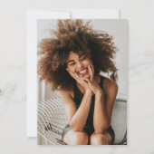 Brown Gold Agate Photo Graduation Party Invitation (Dos)