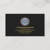 Brown Gold Arrows Gold Wereldbol Import Export Visitekaartje (Achterkant)
