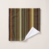 Brown Gold et Green Stripes (Gant de toilette)