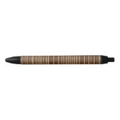 Brown Gold Stripes   Zwarte Inkt Pen (Voorkant)