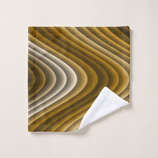 Brown Gold Waves Classy & Chic (Gant de toilette)