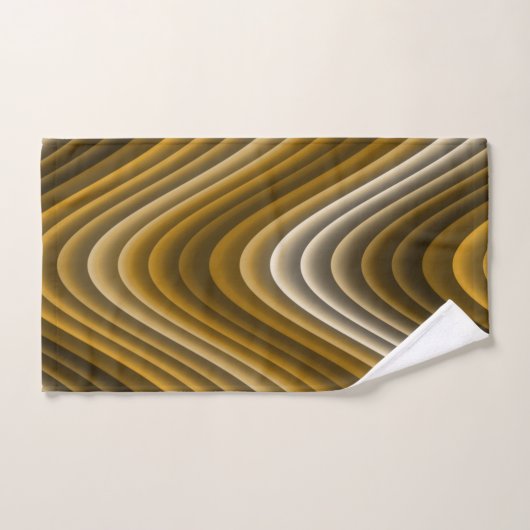 Brown Gold Waves Classy & Chic (Serviette à main)