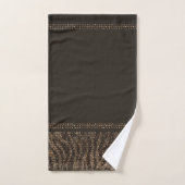 Brown & Gold Zebra Wild Poster de animal Exotic Gl (Serviette à main)