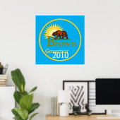 BROWN Governor POSTER Print (Thuiskantoor)