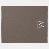 Brown grand couverture Monogramme Élégant Modèle (Devant (Horizontal))