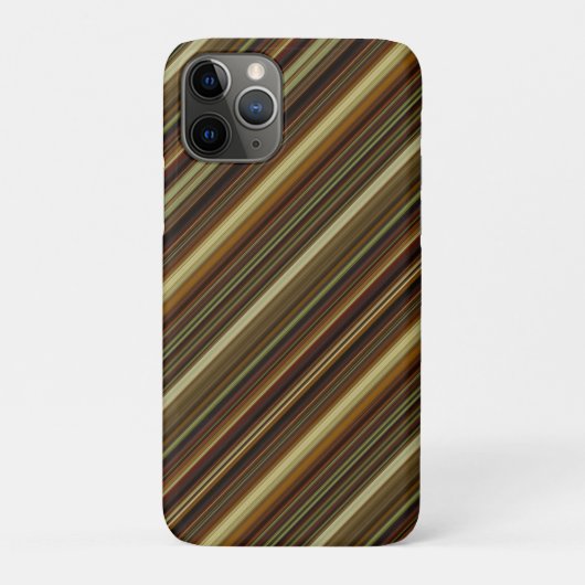 Brown Green and Gold Stripes Case-Mate iPhone Case (Achterkant)