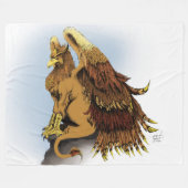 Brown Griffin Fantasy Fleece Deken (Voorkant (Horizontaal))