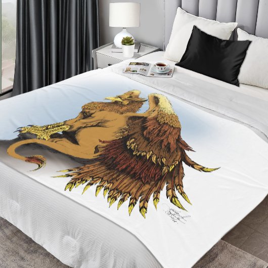 Brown Griffin Fantasy Fleece Deken