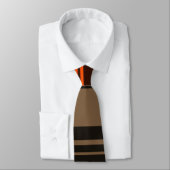 Brown Gris Orange Cravate Motif (Attaché)