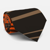 Brown Gris Orange Cravate Motif (Roulé)