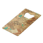 Brown Grunge Quilt Stars Coeurs (Devant Angle)