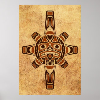 Brown Haida Sun Masker Poster