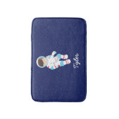 Brown Hair Astronaut in de ruimte Badmat (Voorkant Verticaal)